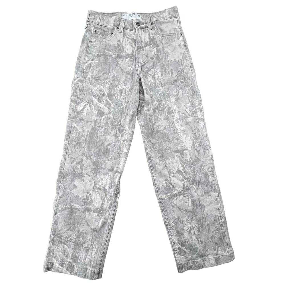 Hollister gray camo baggy jeans